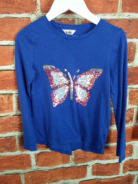 Pacchetto Ragazze Età 5-6 Anni M&Co Maniche Lunghe Next Jeans Butterfly 116Cm 3