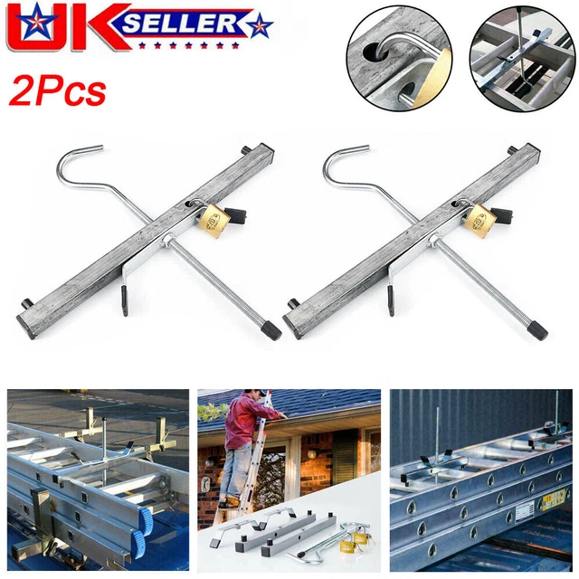 2 LOCKS UNIVERSAL Heavy Duty Ladder Roof Rack Clamp Clamps Lockable
