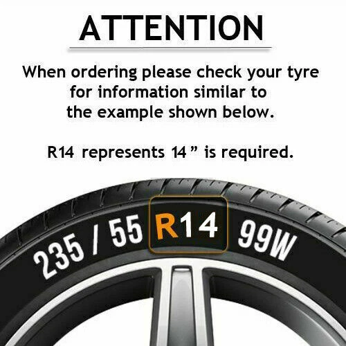 Copricerchi 13" Coprimozzo Dakar NC Coperture in Plastica Set di 4 Black Silver Fit R13 3