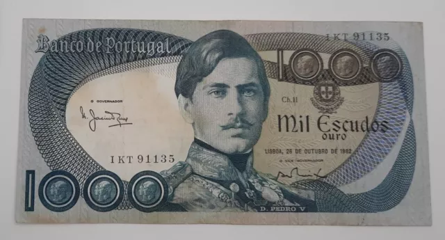 1982 - Banco De PORTUGAL - 1000 Portuguese Escudos Banknote, Bill No. IKT 91135