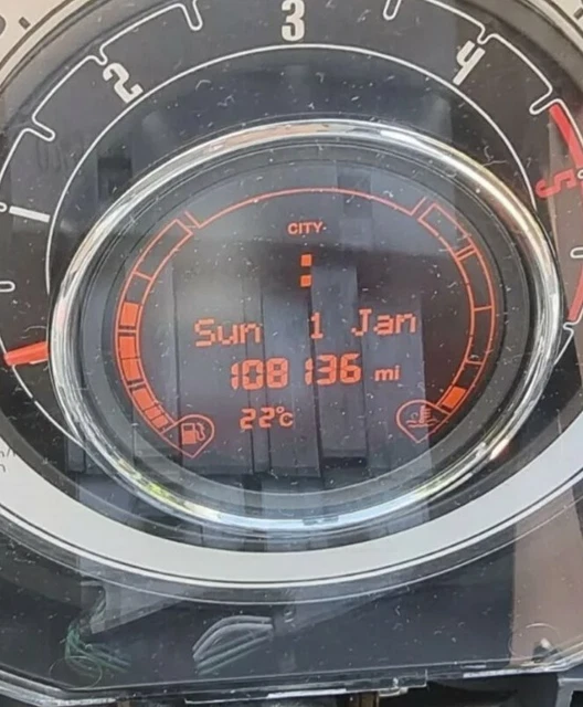 2008 GENUINE FIAT 500 LCD DISPLAY INSTRUMENT CLUSTER SPEEDO 2008 £129.