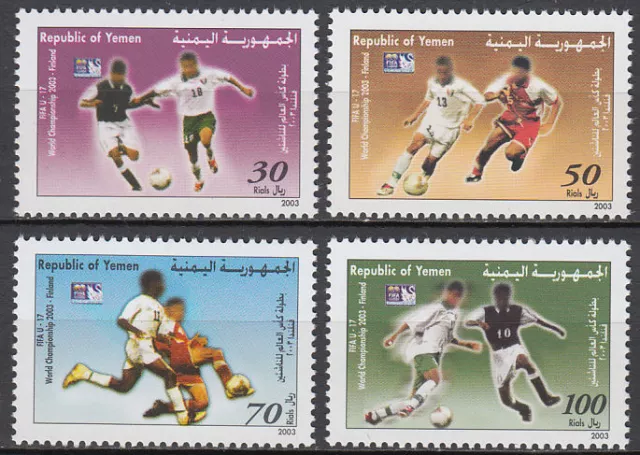 Yemen Republic 2003 ** Mi.259/62 Fußball Football