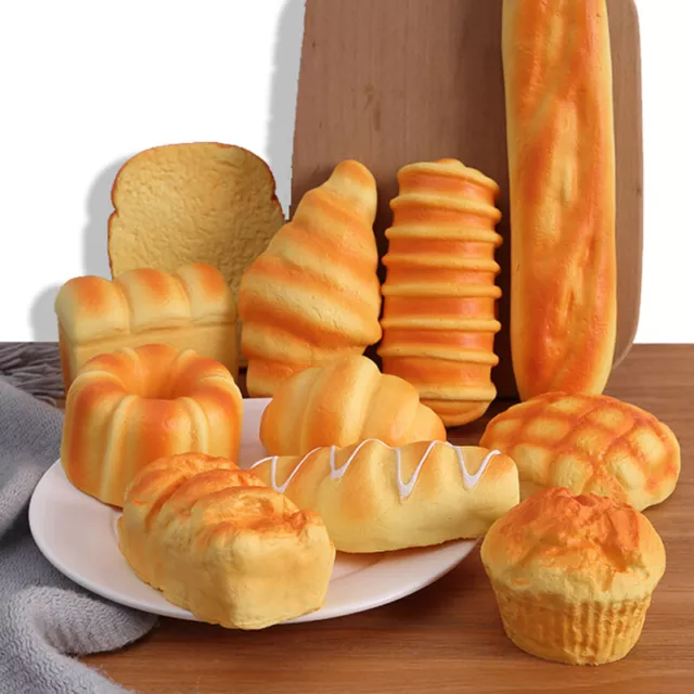 Squishy Food Bread Toast Donuts Slow Rising Squeeze Stress Relief Toys Spoof DT