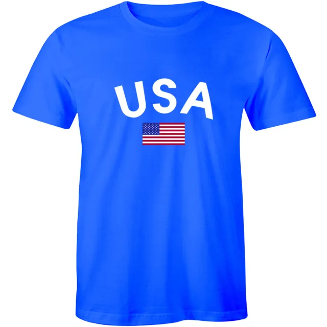Men's T-Shirt USA Flag American Pride Stars And Stripes Glory Tee Distressed