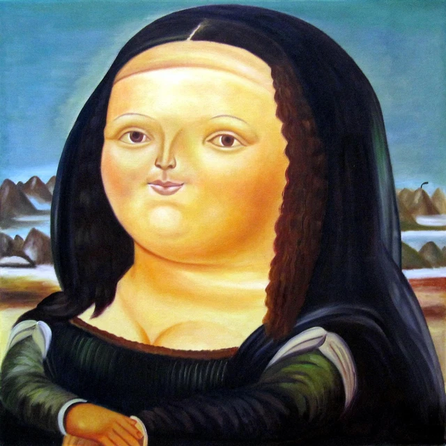 36x36 inches Rep. Fernando Botero stretched Oil Painting Canvas Handmade Art 01D
