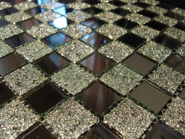 110 MATTE GLASMOSAIK Mosaik Fliesen Klarglas spiegel nm02 klarglas  spiegelmosaik EUR 1.000,00 - PicClick DE