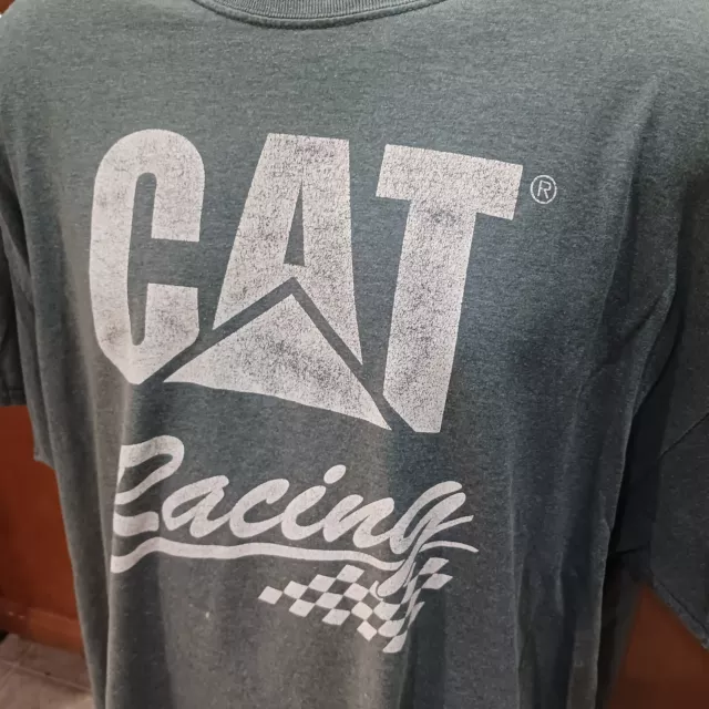 Richard Childress Racing RCR Team Issued CAT Racing Gray Shirt NASCAR T-shirt 2