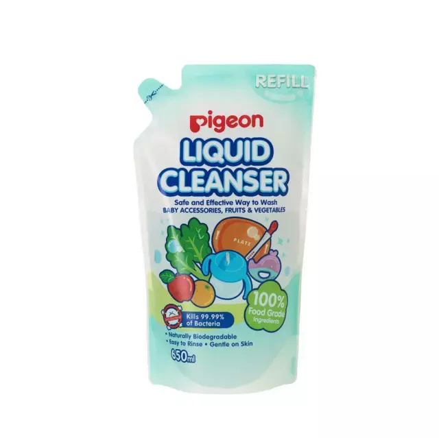 Pigeon Liquid Cleanser Refill 100% Food Grade Ingredients 650ml