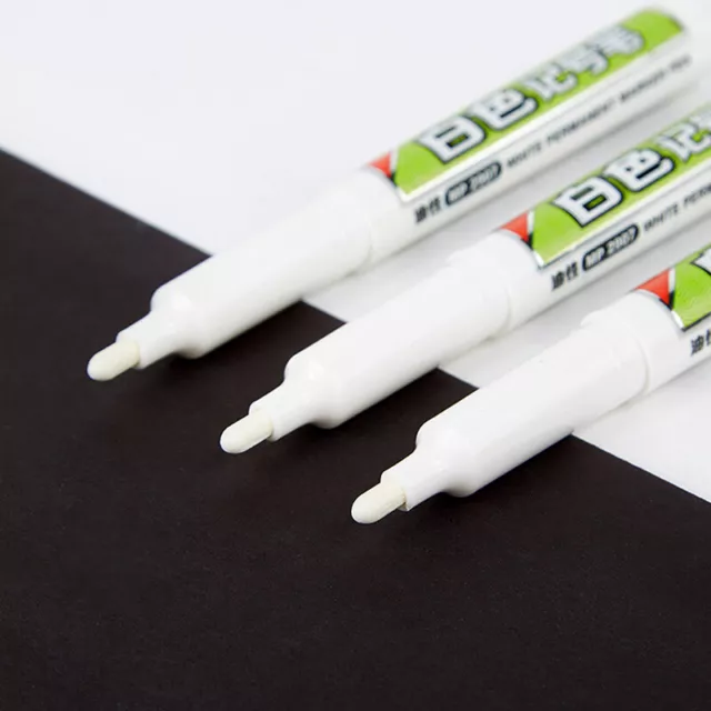 Waterproof Permanent White Ink Marker Paint Pen Stationery Art Writing Tools  q