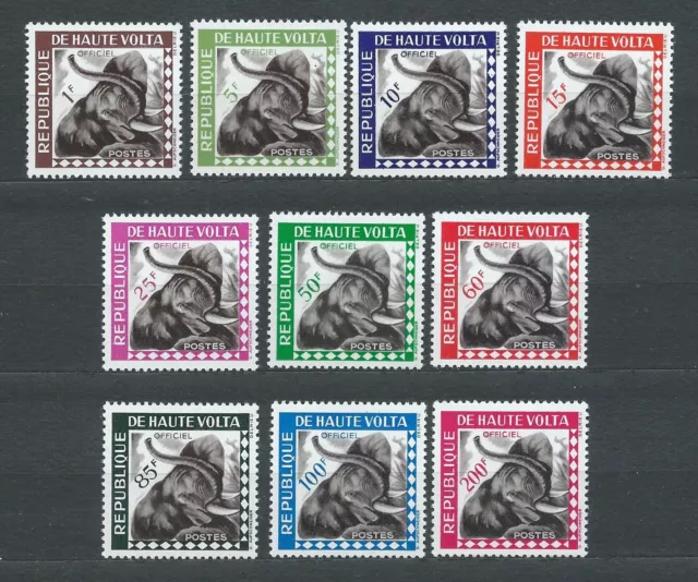 AFRIQUE HAUTE VOLTA - 1963 YT 1 à 10 SERVICE - TIMBRES NEUFS** MNH LUXE