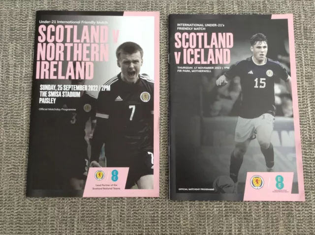 SCOTLAND U21’s V  NORTHERN IRELAND U21’s & ICELAND u21’s ..2022-23 FRIENDLIES