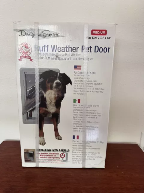 Ideal Pet Products Dog Door Designer Series Ruff Weather Medium 35 Lb 7 1/4 x 13