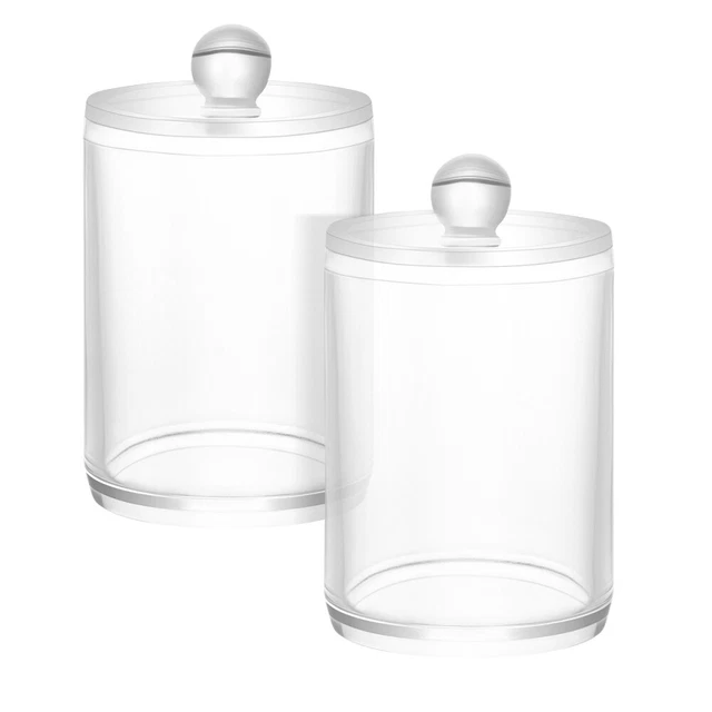 Caja de almacenamiento de dispensador de bastoncillos de algodón transparente acrílico Formar