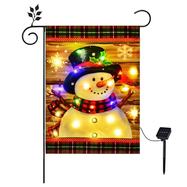 BANDIERA DA GIARDINO A LED 12X18 Pollici Bifacciale per Prato da