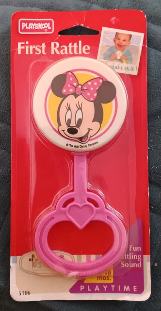 Vintage 1994 Minnie Mouse FIRST RATTLE Playskool / Hasbo, #5106, NIP, NOS.