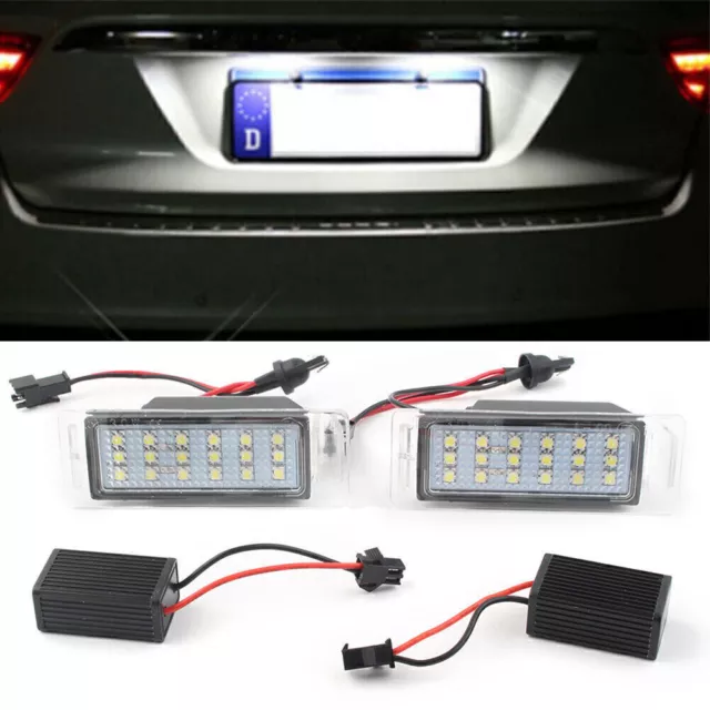 For Chevrolet Cruze Camaro Error Free Number Plate LED Lights Lamps White 2pcs