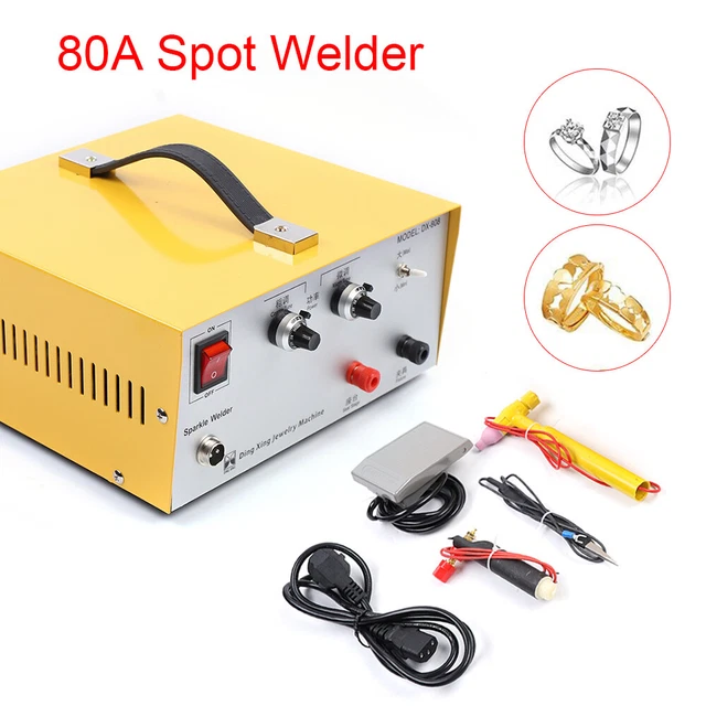 400W 80A Pulse Spot Welder Welding Machine Gold Silver Jewelry Tool Foot Pedal
