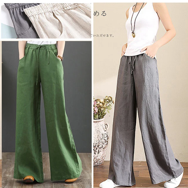 Pantalon Décontracté Femme - Jean Large Taille Haute Extensible - Coupe Baggy Jambe Droite - Confort Quotidien