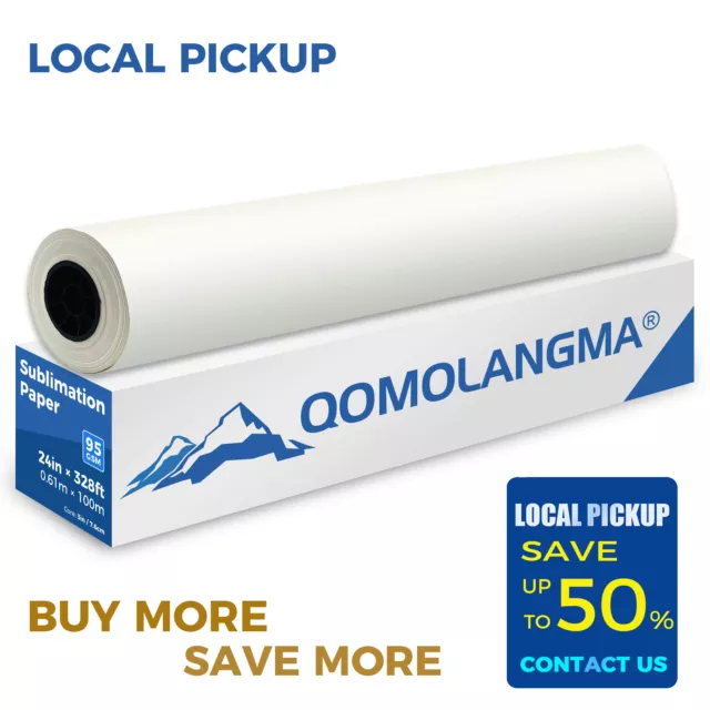Local pickup Fast Dry Dye Sublimation Paper Roll 24in x 328ft 95gsm
