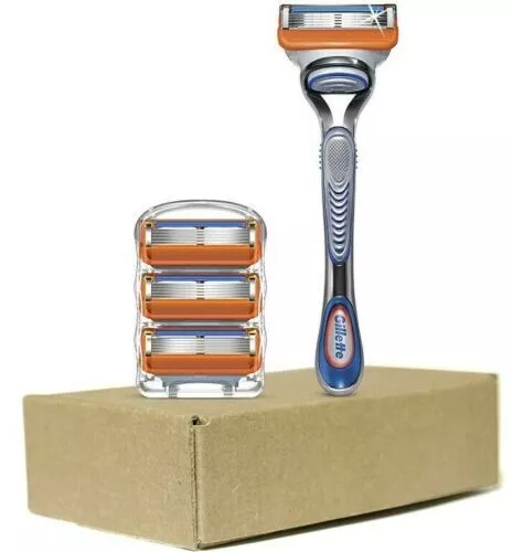 Navaja de afeitar Gillette Fusion 5, 5 hojas, 1 mango y 4 cartuchos, NUEVA, envío gratuito en EE. UU.