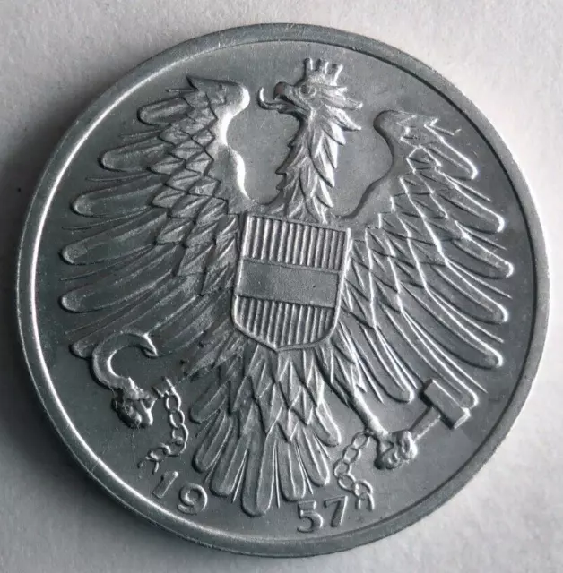 1957 AUSTRIA SCHILLING - Excellent Coin - FREE SHIP - Bin #705