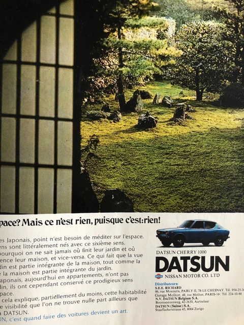 Vintage Advertising Advertising - DATSUN CHERRY 1000 - September 1972