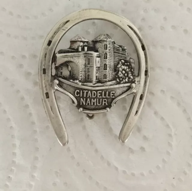 Broche Fer A Cheval/ En Argent/ Citadelle Namur/ Annees 1960/1970