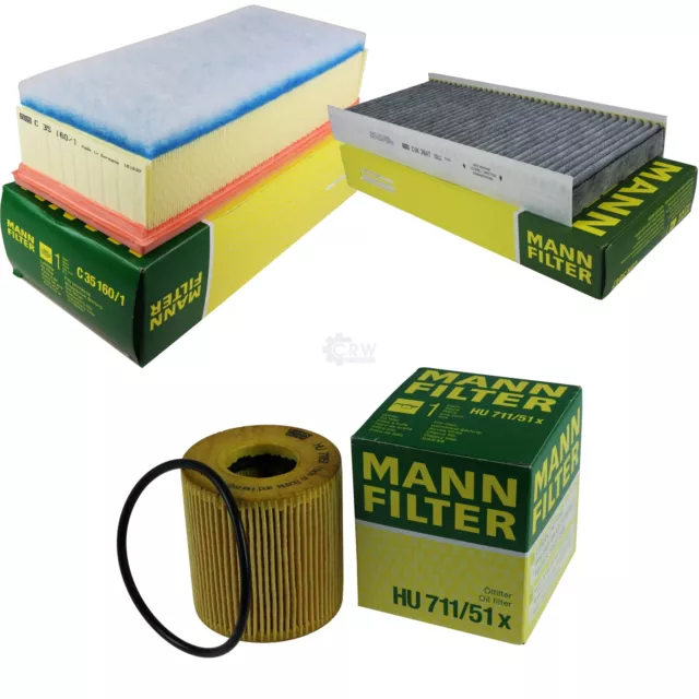 MANN-FILTER Inspección Set para Peugeot Experto En Caja 2.0 HDI 130