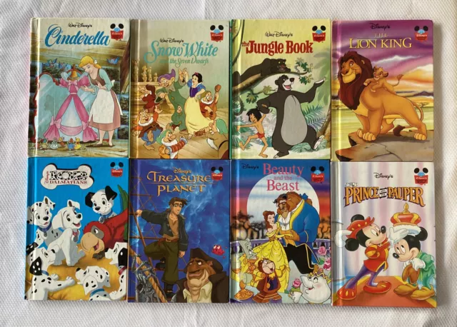 8 Walt Disney's Wonderful World of Reading Book LOT Lion King Cinderella Classic