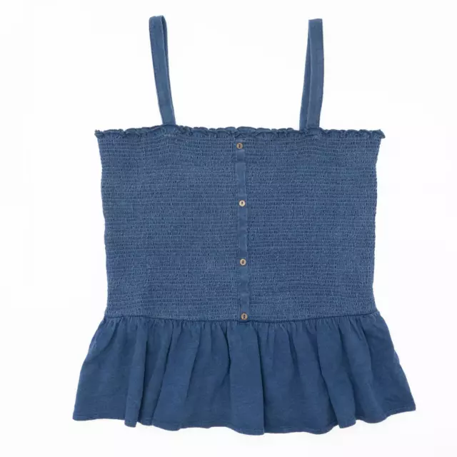 Top per bambina Next con cinturini blu denim cotone fronzoli estivi corpetto affocchiato età 2-16