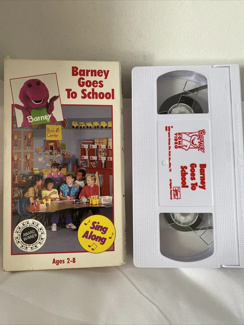 BARNEY GOES TO School Sing Along VHS Video Tape 1990 Vintage Movie $15. ...