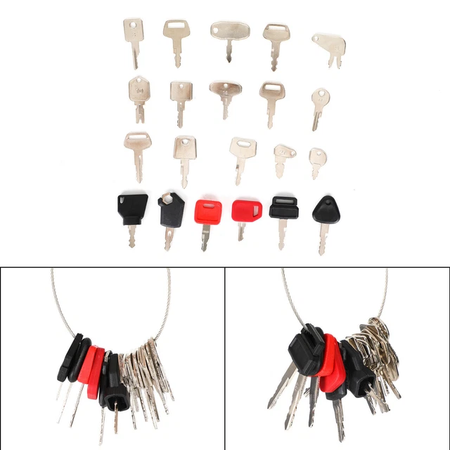 21 Heavy Construction Equipment Ignition Key Set For JD CAT KOMATSU JCB #3