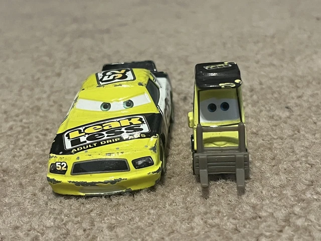 Disney Pixar Cars Stacy Diecast Vehicle Leak Less 52 Claude Scruggs Pitty Yellow