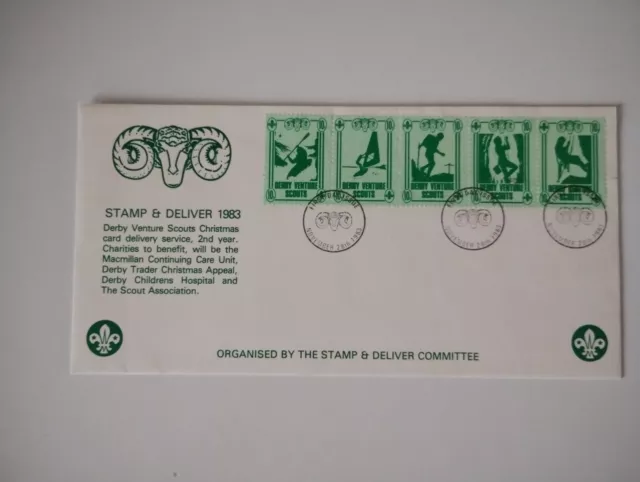 28/11/1983 Derby Venture Scouts First Day Issue Stamps