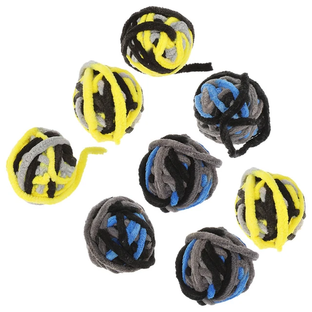 8 pièces chat jouet balle avec ficelle chaton jouets boules de fil chaton