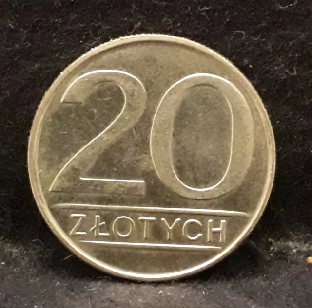1984-MW Poland (Socialist) 20 zloty, better grade aUNC, Y-153.1 (PL2)