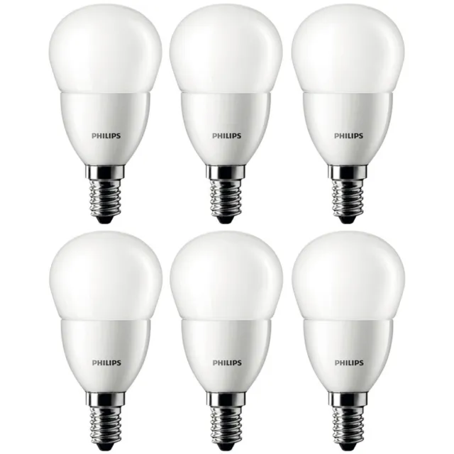 6 x Philips LED Tropfen 5,5W = 40W E14 matt 470lm 827 warmweiß 2700K UVP 41€