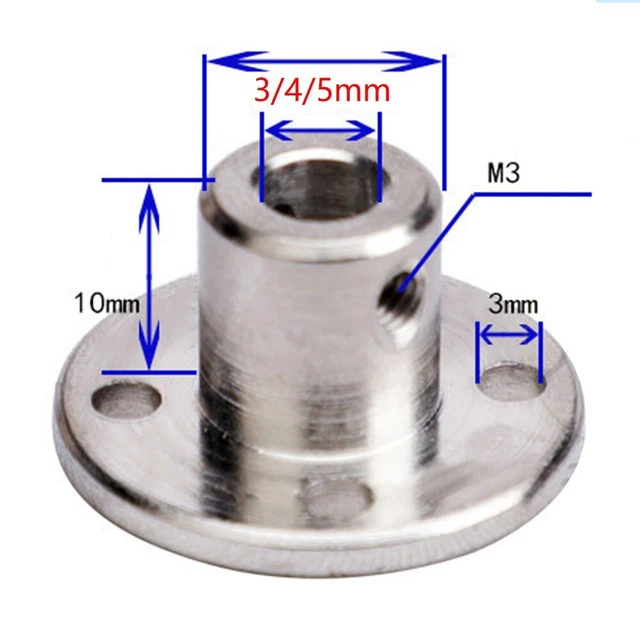Giunto flangia giunto flangiato con 8* viti argento 22*22*12 mm Φ3 mm Φ4 mm