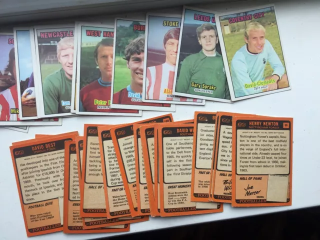 A&BC Gum Football Cards - Orange Back, 1970/71 Very Good / Mint Condition