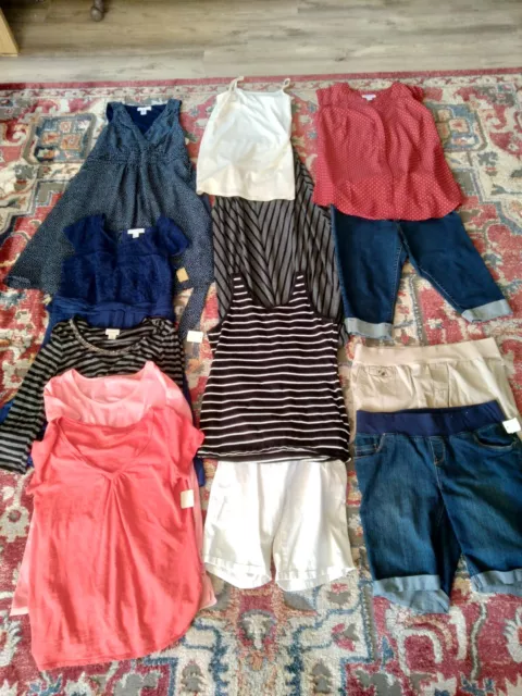 Lot Of 13-Piece Maternity Clothes Size S-L