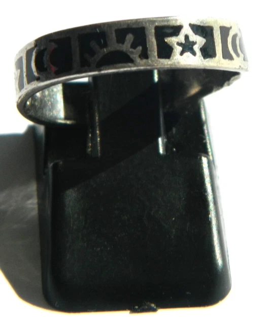 Bague Ancienne En Métal Argenté - Début 1900 - Bijou Vintage, Authentique