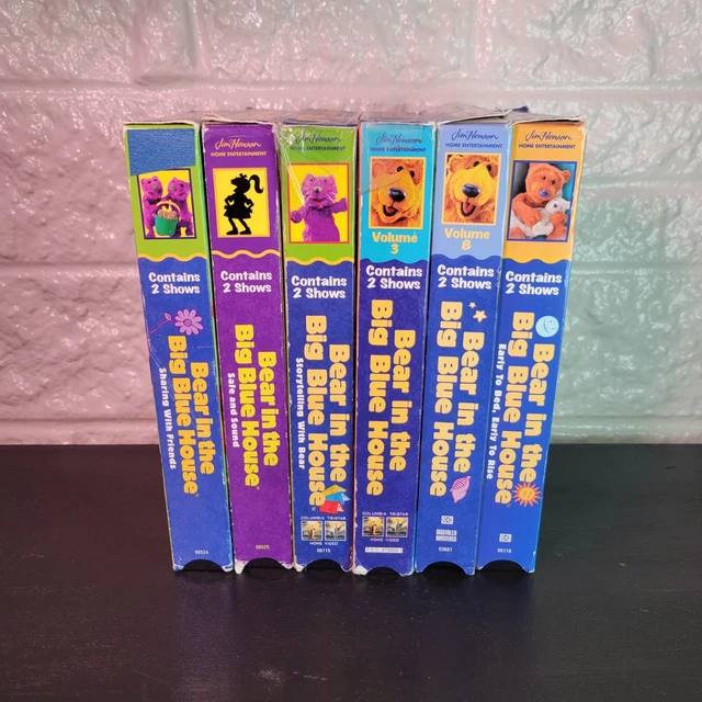 BEAR IN THE Big Blue House VHS Lot of 6 2001 Playhouse Disney Jim ...
