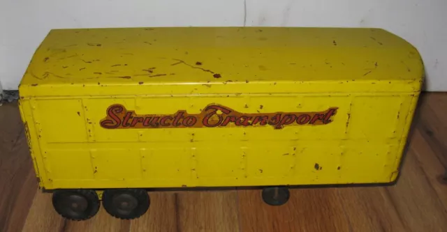 **TRAILER ONLY** Vintage 1950s Structo Transport Truck SEMI Pressed Steel Toy