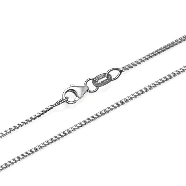 1mm sterling silver 925 Italian FRANCO link chain necklace bracelet anklet