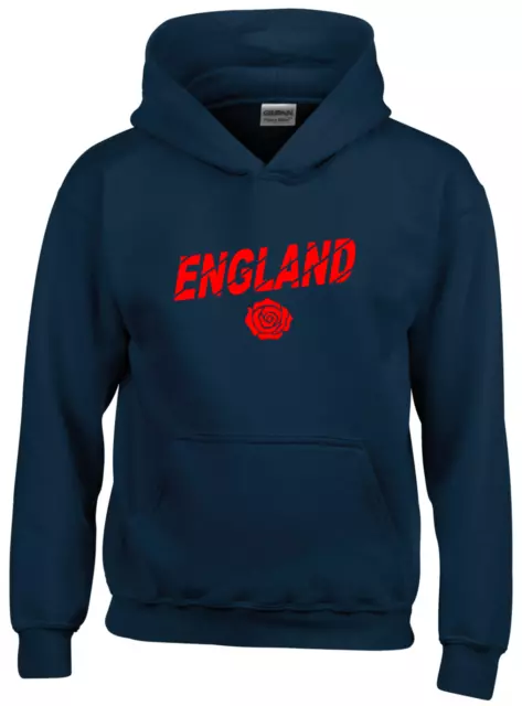 England Rugby Nations 6 Hoodies Text & Rose