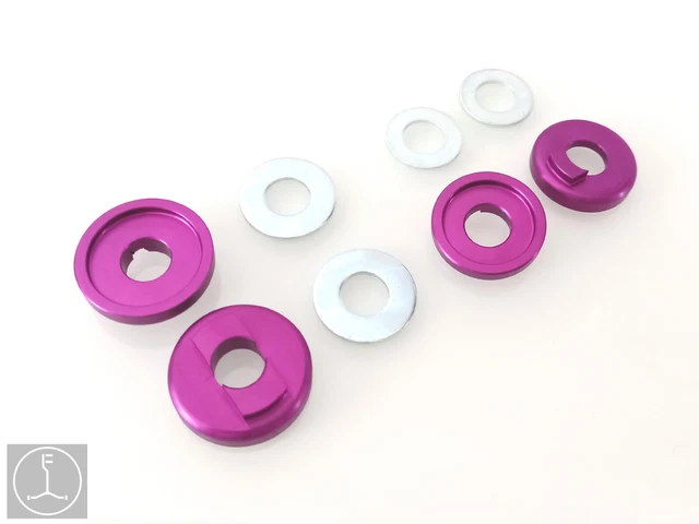 BMX *PURPLE* Dropout Savers - FRONT & REAR Set -Anti-Rotation Fits 3/8 Axels