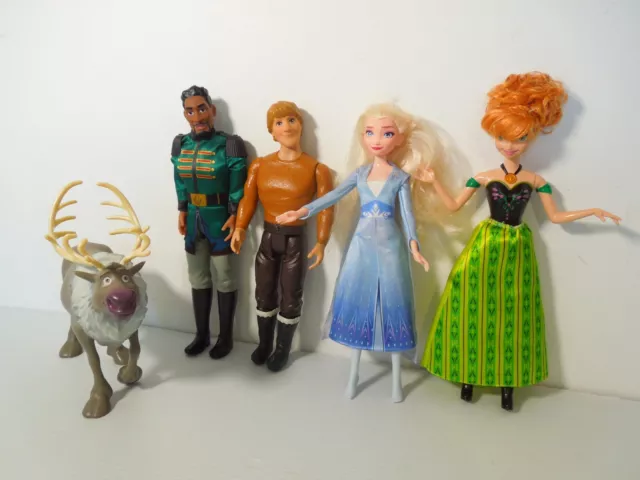 Disney Frozen Dolls Elsa / Anna / Kristoff / Matthias / Sven Reindeer Toy Bundle
