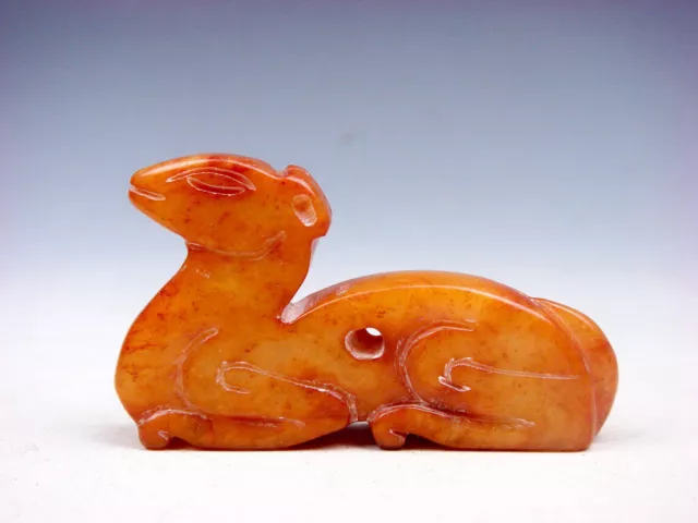 Old Nephrite Jade Stone Carved Sculpture Seated Foo Dog #11062204