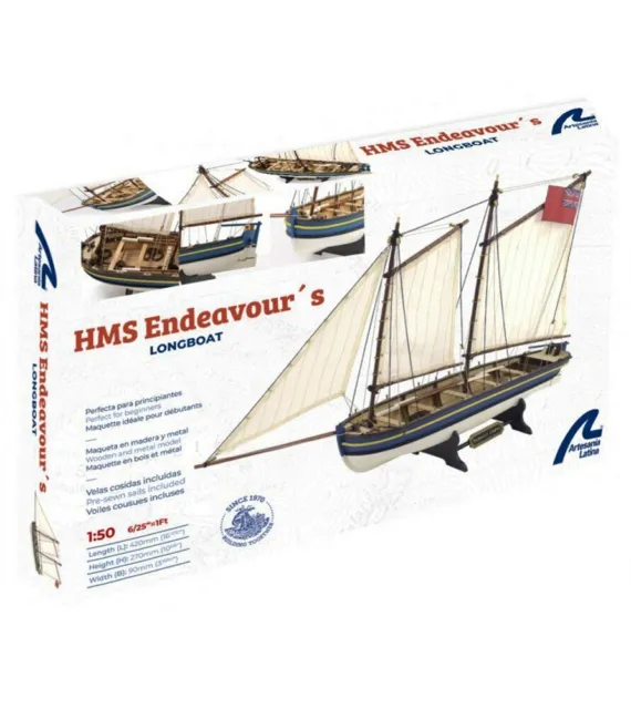 Artesania Latina HMS Endeavour's Longboat 1:50 Scale Wooden Model Kit 19005