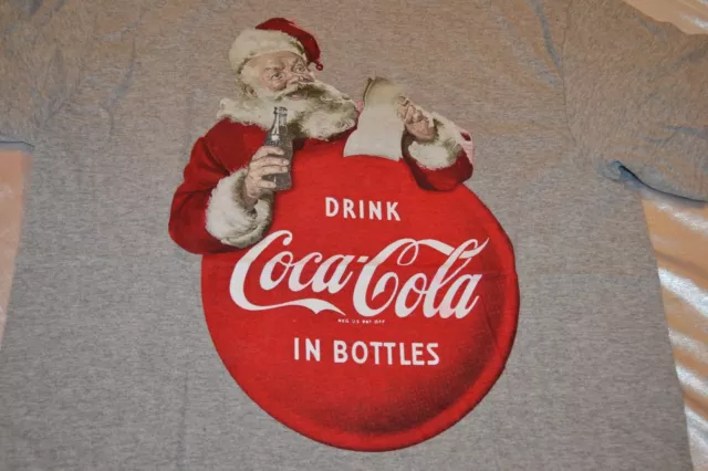 Coca-Cola "Santa Claus Drink Coca-Cola In Bottles" T-Shirt Men's Sz: Medium NWT
